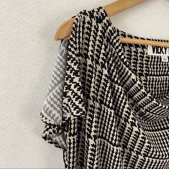 Vicky Tiel Sleeveless Plaid Dress - Picture 3 of 8